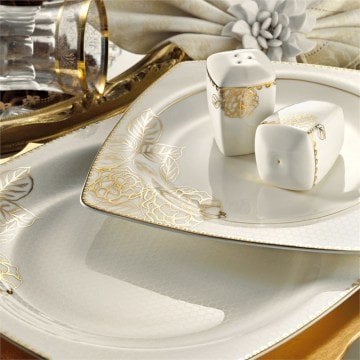 Kütahya Porselen Bone Mare 62 Parça 9679 Desenli Yemek Takımı