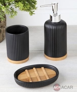 Acar 3'lü Banyo Set Siyah
