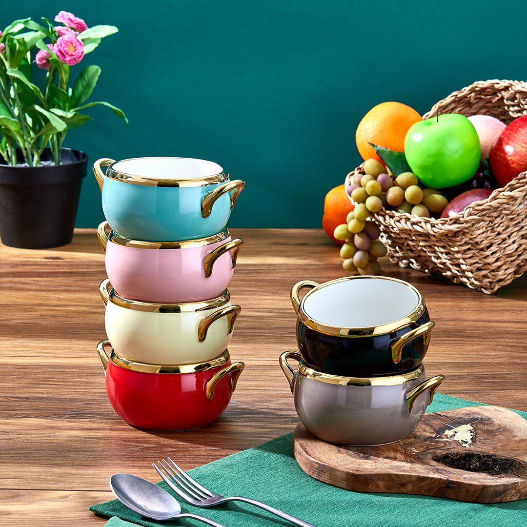 Paçi Mila 6'lı Kase Seti Renkli