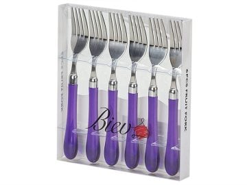 Biev Sgr1402-6f  Mor 6lı Tatlı Çatalı