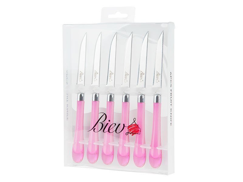 Biev Sgr1403-6F Pembe 6lı Tatlı Bıçağı