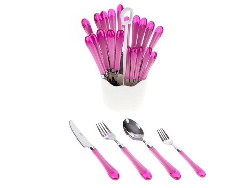 Biev SGR1403 Pembe 24 Parça Çatal Kaşık Bıçak Takımı