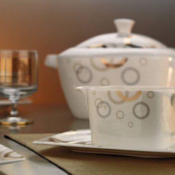 Kütahya Porselen Aliza Bone 83 Parça 35101 Desenli Yemek Takımı