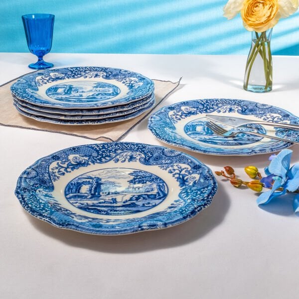 Fecra Vintage Blue 6 Parça Servis Tabağı Seti