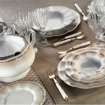 Kütahya Porselen Nil 83 Parça 62741 Desen Yemek Takımı
