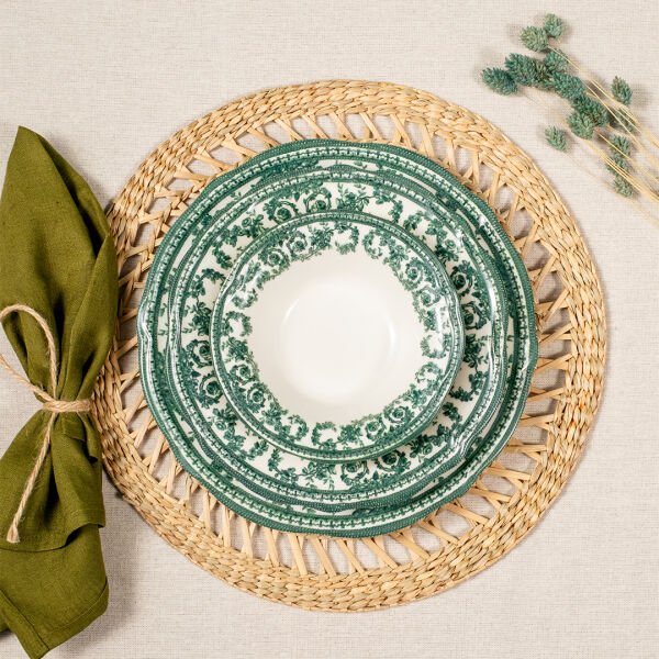 Fecra Majestic Green 24 Parça Yemek Takımı