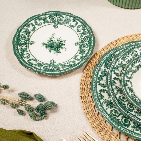 Fecra Majestic Green 24 Parça Yemek Takımı