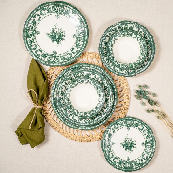 Fecra Majestic Green 24 Parça Yemek Takımı