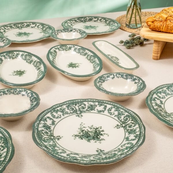 Fecra Majestic Green 14 Parça Kahvaltı Takımı