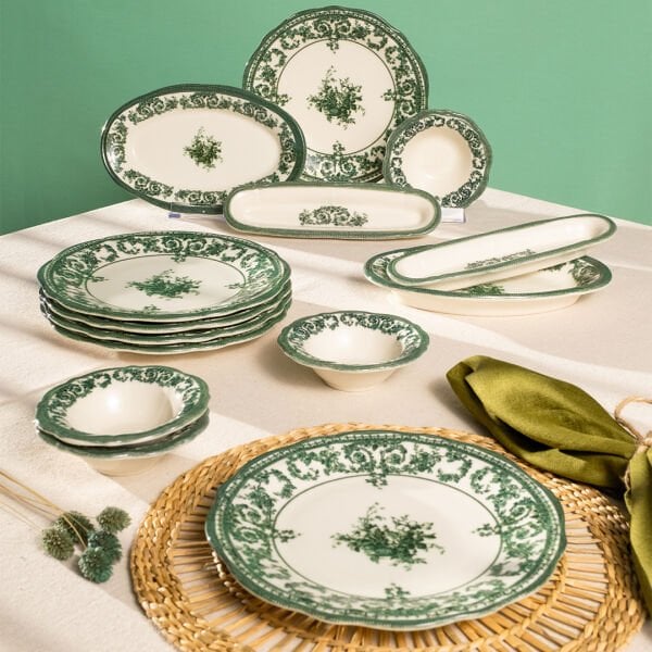 Fecra Majestic Green 14 Parça Kahvaltı Takımı