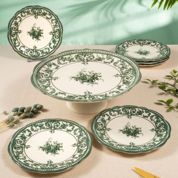 Fecra Majestic Green 8 Parça Sunum Seti