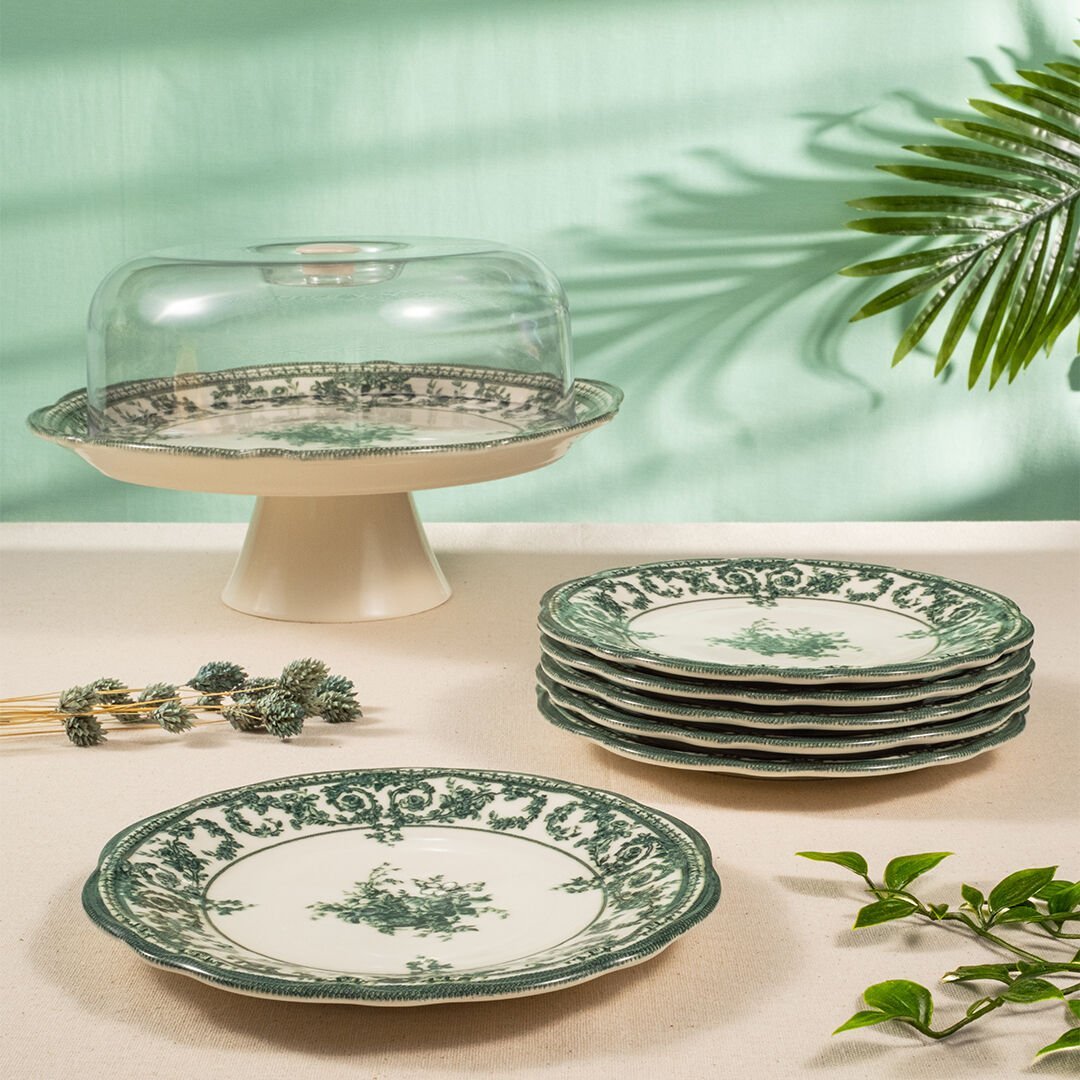 Fecra Majestic Green 8 Parça Sunum Seti