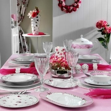 Kütahya Porselen 83 Parça 8556 Desenli Yemek Takımı