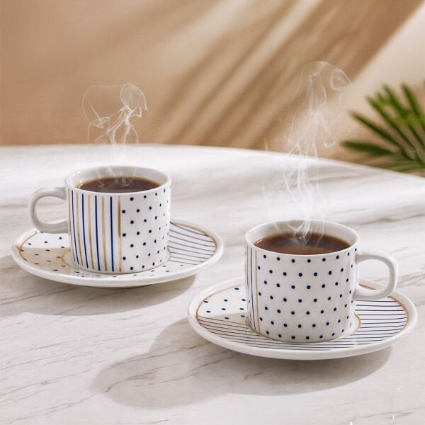 Güral Porselen Mental 4 Parça Çay Fincan Takımı 65481