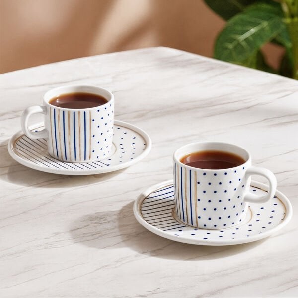 Güral Porselen Mental 4 Parça Çay Fincan Takımı 65481