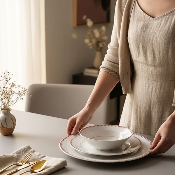 Güral Porselen Yonca 24 Parça Yemek Takımı  7014