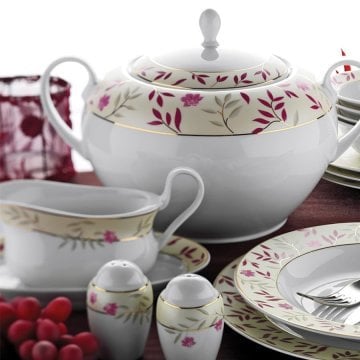 Kütahya Porselen Stella 85 Parça Yemek Takımı Yaz Dönencesi  3644