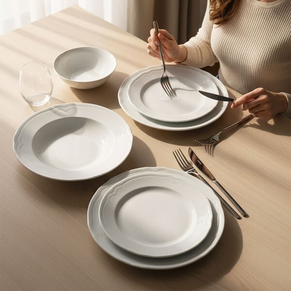 Güral Porselen Venedik 82 Parça Yemek Takımı