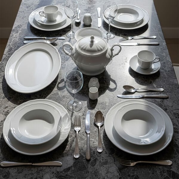 Güral Porselen Venedik 82 Parça Yemek Takımı