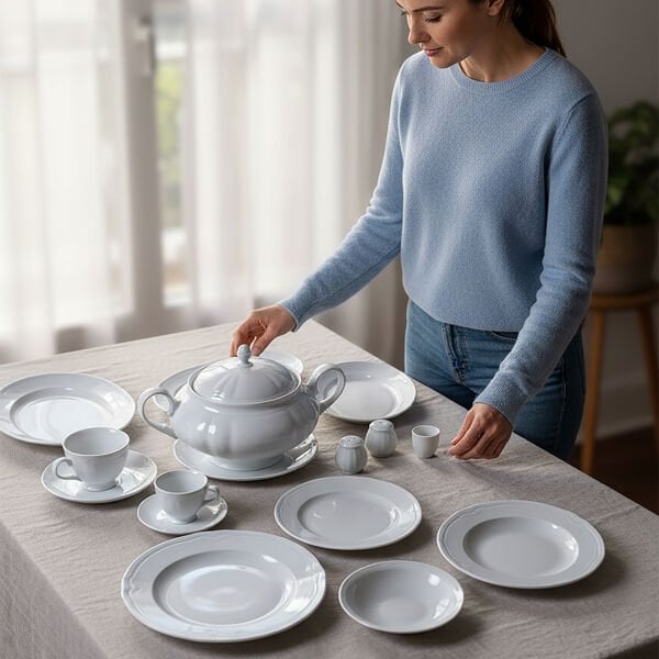 Güral Porselen Venedik 82 Parça Yemek Takımı