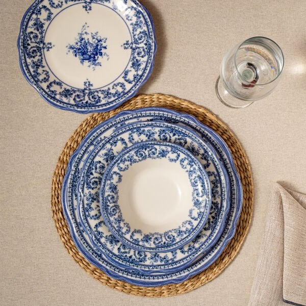 Fecra Majestic Blue 24 Parça Yemek Takımı