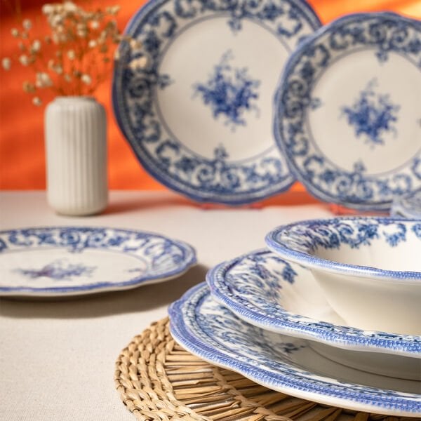 Fecra Majestic Blue 24 Parça Yemek Takımı