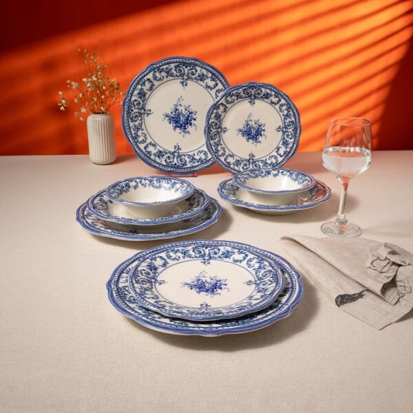 Fecra Majestic Blue 24 Parça Yemek Takımı