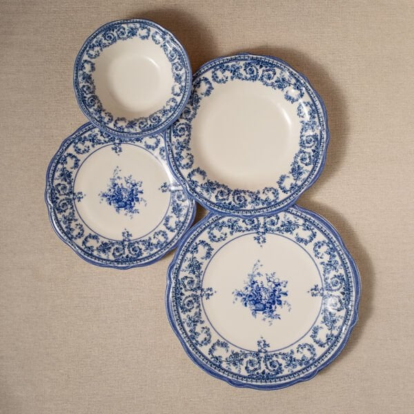 Fecra Majestic Blue 24 Parça Yemek Takımı