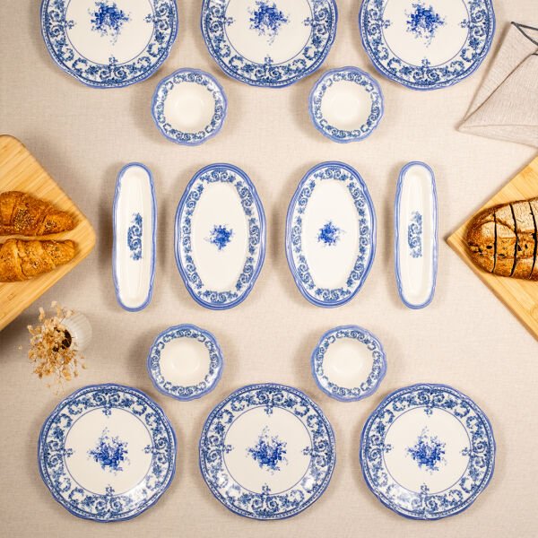 Fecra Majestic Blue 14 Parça Kahvaltı Takımı