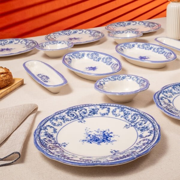 Fecra Majestic Blue 14 Parça Kahvaltı Takımı