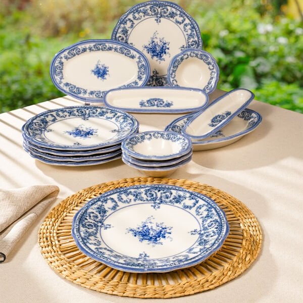 Fecra Majestic Blue 14 Parça Kahvaltı Takımı