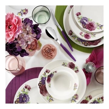 Kütahya Porselen Bone Jasmine 24 Parça 9416 Desen Yemek Seti
