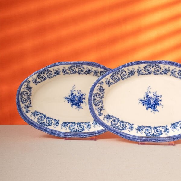 Fecra Majestic Blue 2'li Kayık Tabak