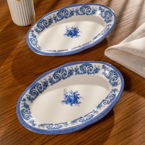 Fecra Majestic Blue 2'li Kayık Tabak