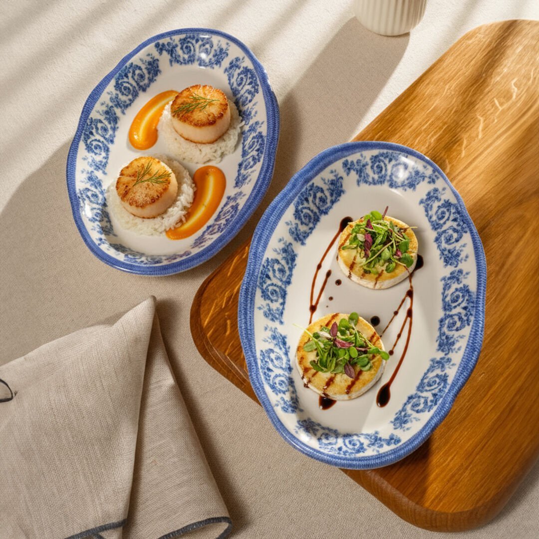 Fecra Majestic Blue 2'li Kayık Tabak