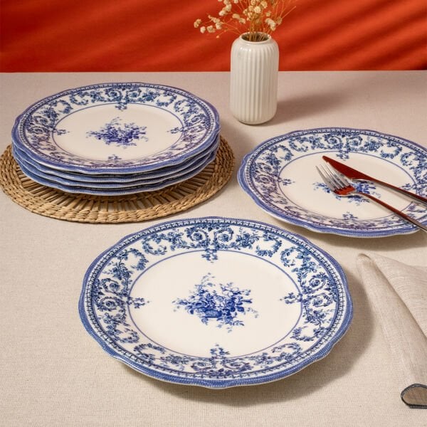 Fecra Majestic Blue 6 Parça Servis Tabağı Seti