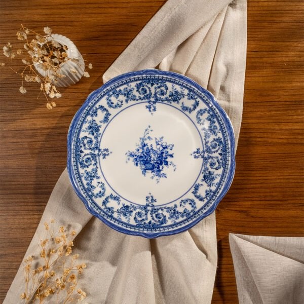 Fecra Majestic Blue 6 Parça Pasta Tabağı Seti