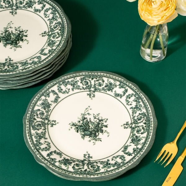 Fecra Majestic Green 6 Parça  Servis Tabağı Seti