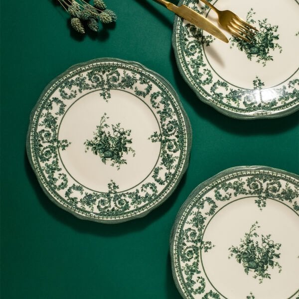 Fecra Majestic Green 6 Parça  Servis Tabağı Seti