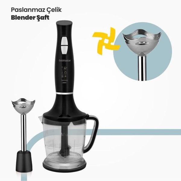 Goldmaster GM-7212B Twinmix Siyah Blender Set