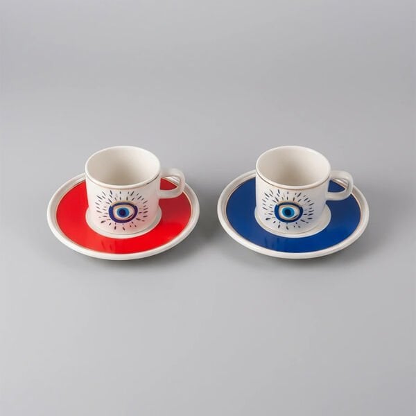 Güral Porselen Mental 4 Parça Çay Fincan Takımı 6705