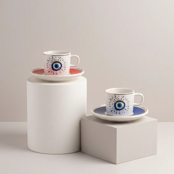 Güral Porselen Mental 4 Parça Çay Fincan Takımı 6705