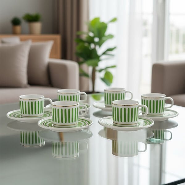 Güral Porselen Mental 12 Parça Kahve Fincan Takımı 559