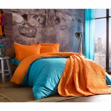 Taç Colorful Nevresim Takımı Turkuaz