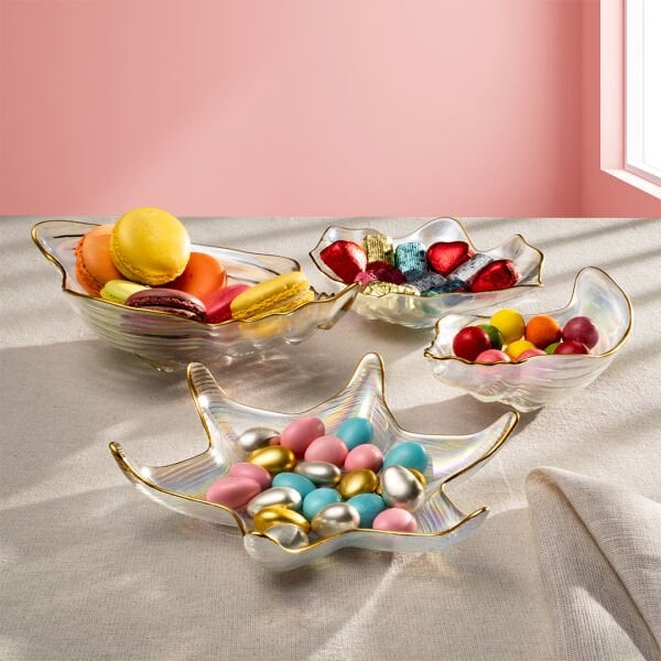 Fecra Deniz 4 Parça Cam Sunum Seti