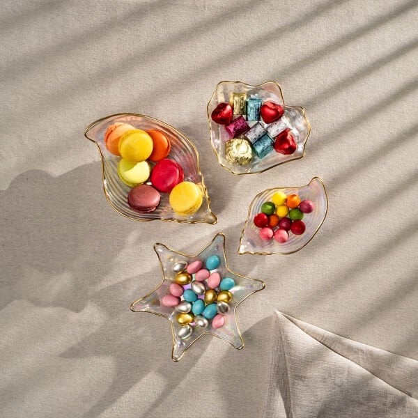 Fecra Deniz 4 Parça Cam Sunum Seti