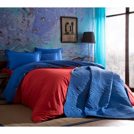Taç Colorful Nevresim Takımı Kırmızı