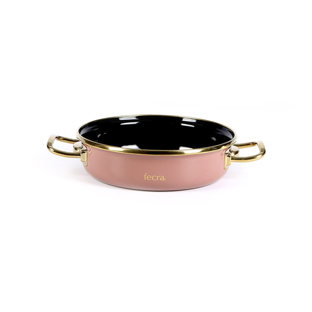 Fecra Emaye Düz Sahan Rose Gold 18 cm