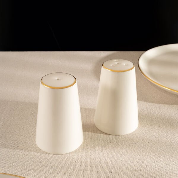 Fecra Ivory Tuzluk ve Biberlik Altın Yaldızlı