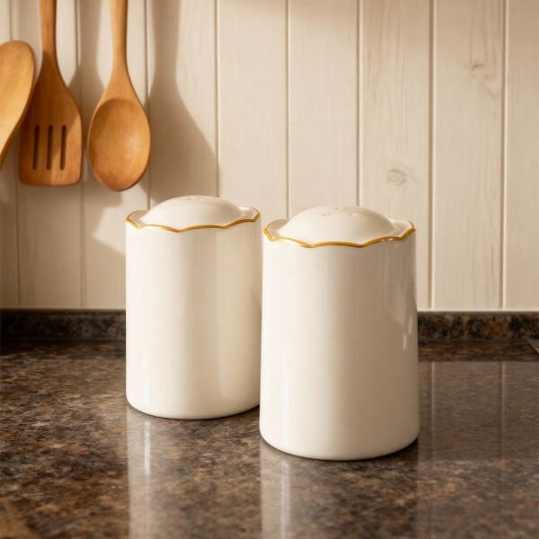 Fecra Blanc Tuzluk ve Biberlik  Altın Yaldızlı